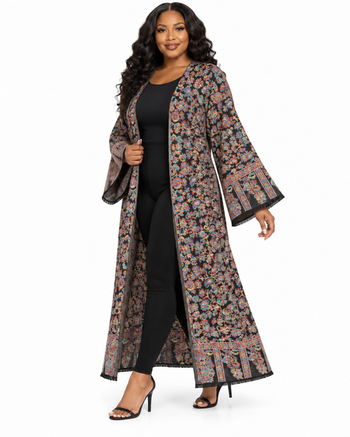 Autumn Muse Tapestry Duster three-quarter view