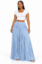 Blue Sway Fringe Pants front view