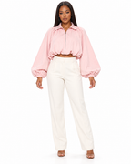 Blush Me Crop Jacket front view