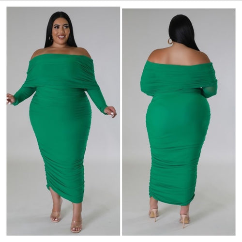Mean Green MIDI Dress