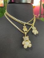 Med &Large Blingy Bear on Flower Chain