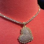 Studded Heart (Gold)