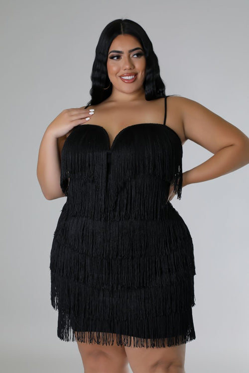 Midnight Fringe Dress