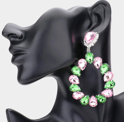 Pink/Green Rhinestone