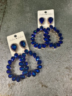 Blue Bling Earrings