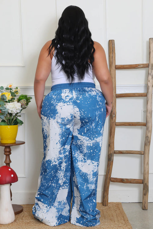 Giving Painted Blues Plus Pants