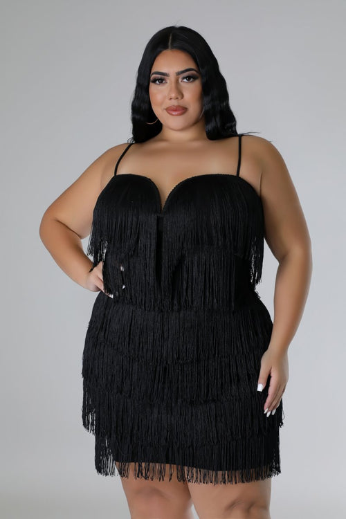 Midnight Fringe Dress