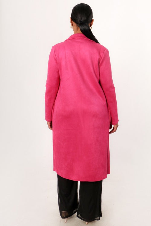 Velvet Pink Trench Jacket