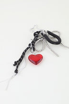 Red Hearted Purse Charm
