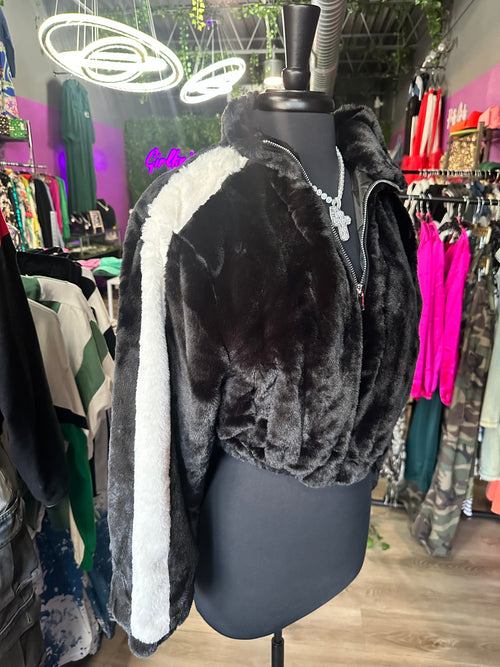 Domino Faux Fur Jacket