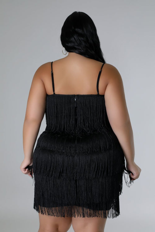 Midnight Fringe Dress