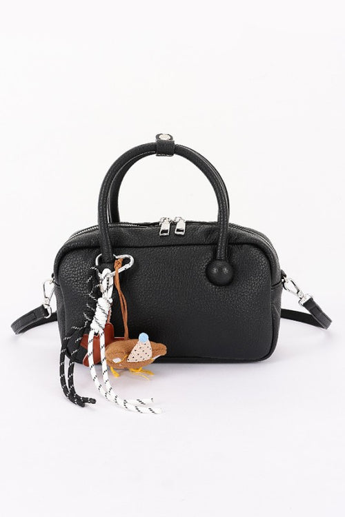Leather Teddy Charm Bag