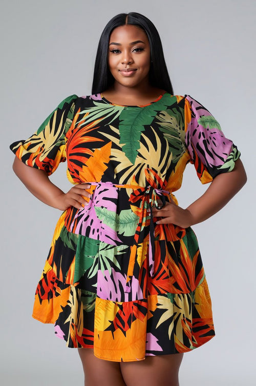 Tropical Dress Curvy