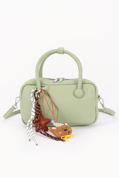 Leather Teddy Charm Bag