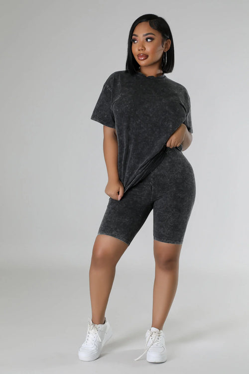Basic Black Bermuda Set