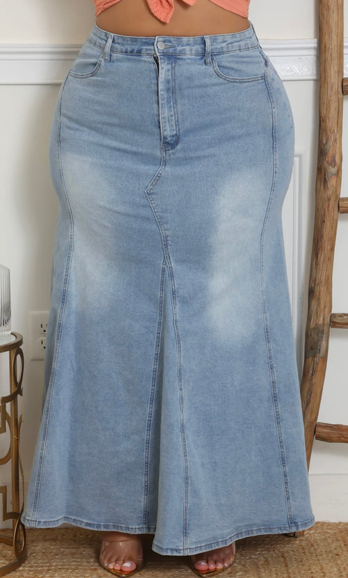 Denim Girl Curvy Skirt