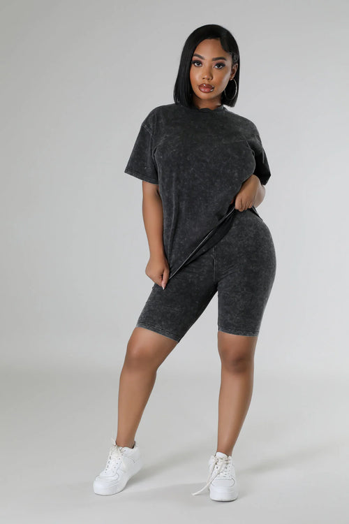 Basic Black Bermuda Set