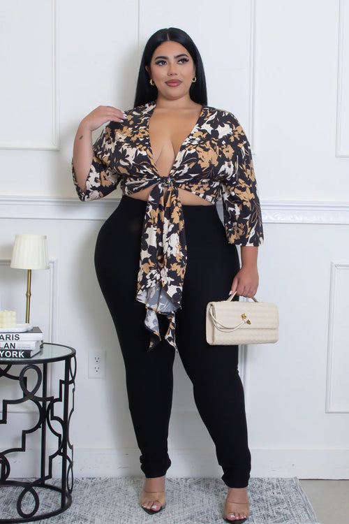 Leaf Me Wrap Top