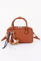 Leather Teddy Charm Bag