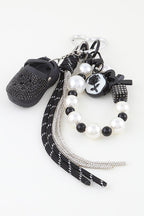 Purse Charm Black and White