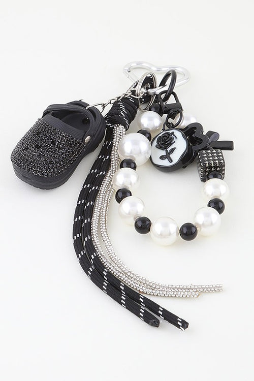 Purse Charm Black and White