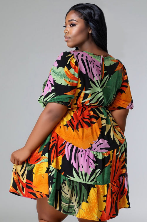 Tropical Dress Curvy