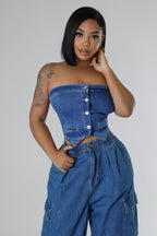 Denim Tube Top