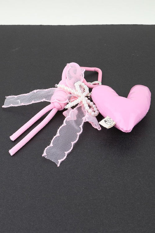 Plush Heart Purse Charm