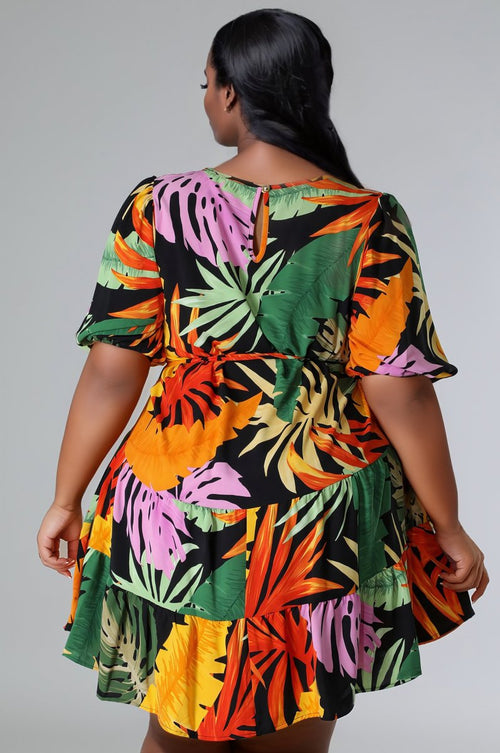 Tropical Dress Curvy