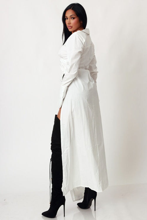 White Split shirt/dress