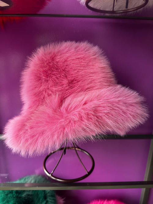 Wide Brim Faux Fur Hats