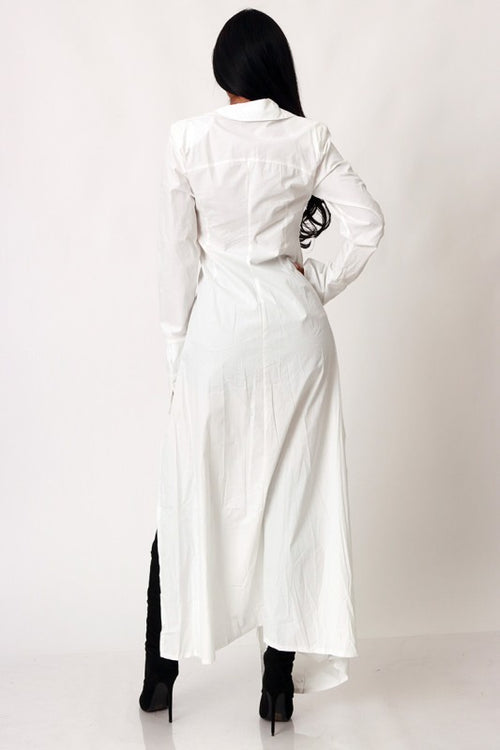 White Split shirt/dress