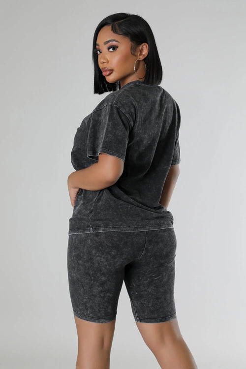 Basic Black Bermuda Set