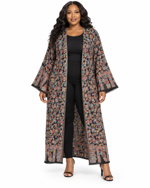 Autumn Muse Tapestry Duster front view