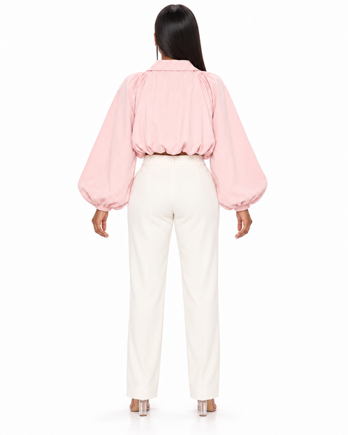 Blush Me Crop Jacket back view