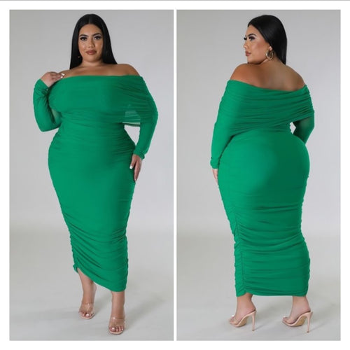 Mean Green MIDI Dress