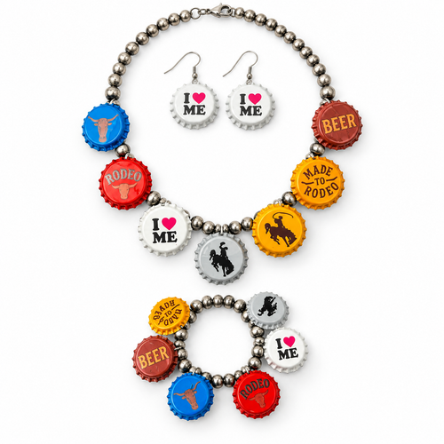 Made to Rodeo necklace earrings and bracelet jewelry set