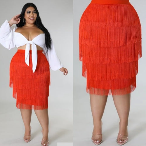 Tangerine Flapper Skirt