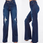 Irregular Button Jeans